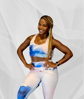 Marble Print Longline sports bra