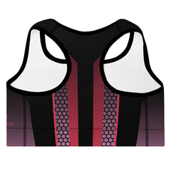 Black and Pink designed Padded Sports Bra