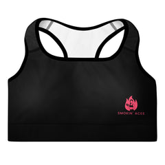 Smokin' Aces Black Padded Sports Bra