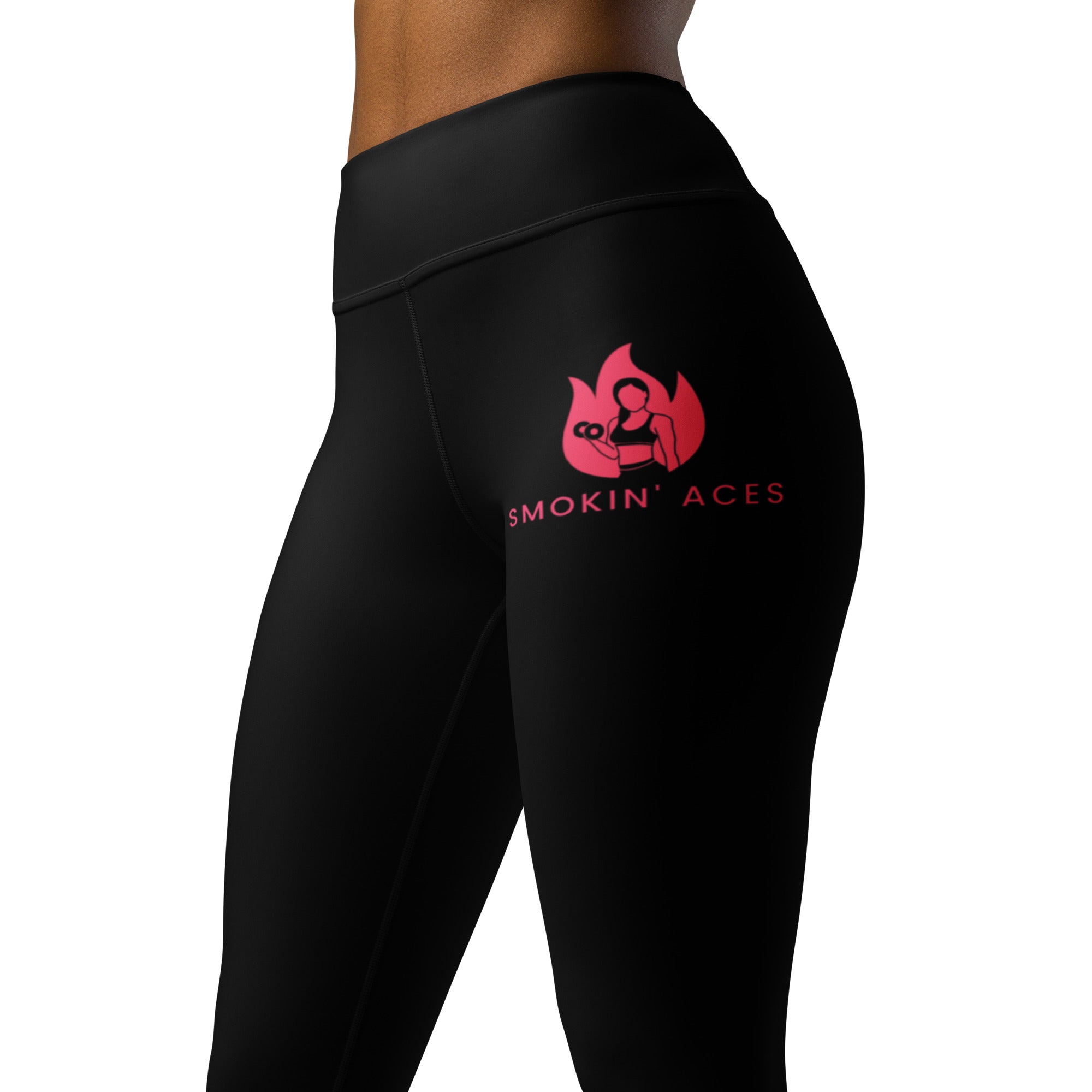 Black Smokin' Aces Yoga Leggings